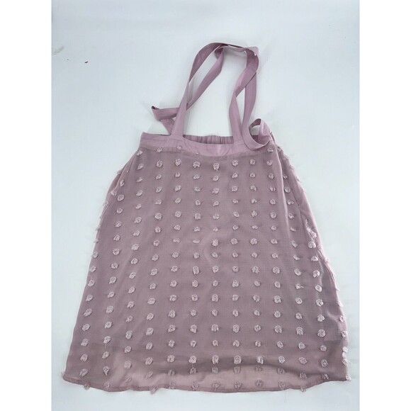 Women's Piper & Scoot Mauve Swiss Dot Jumper Skirt Size M - Picture 6 of 7
